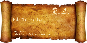 Réh Leila névjegykártya