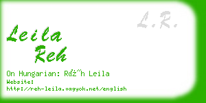 leila reh business card